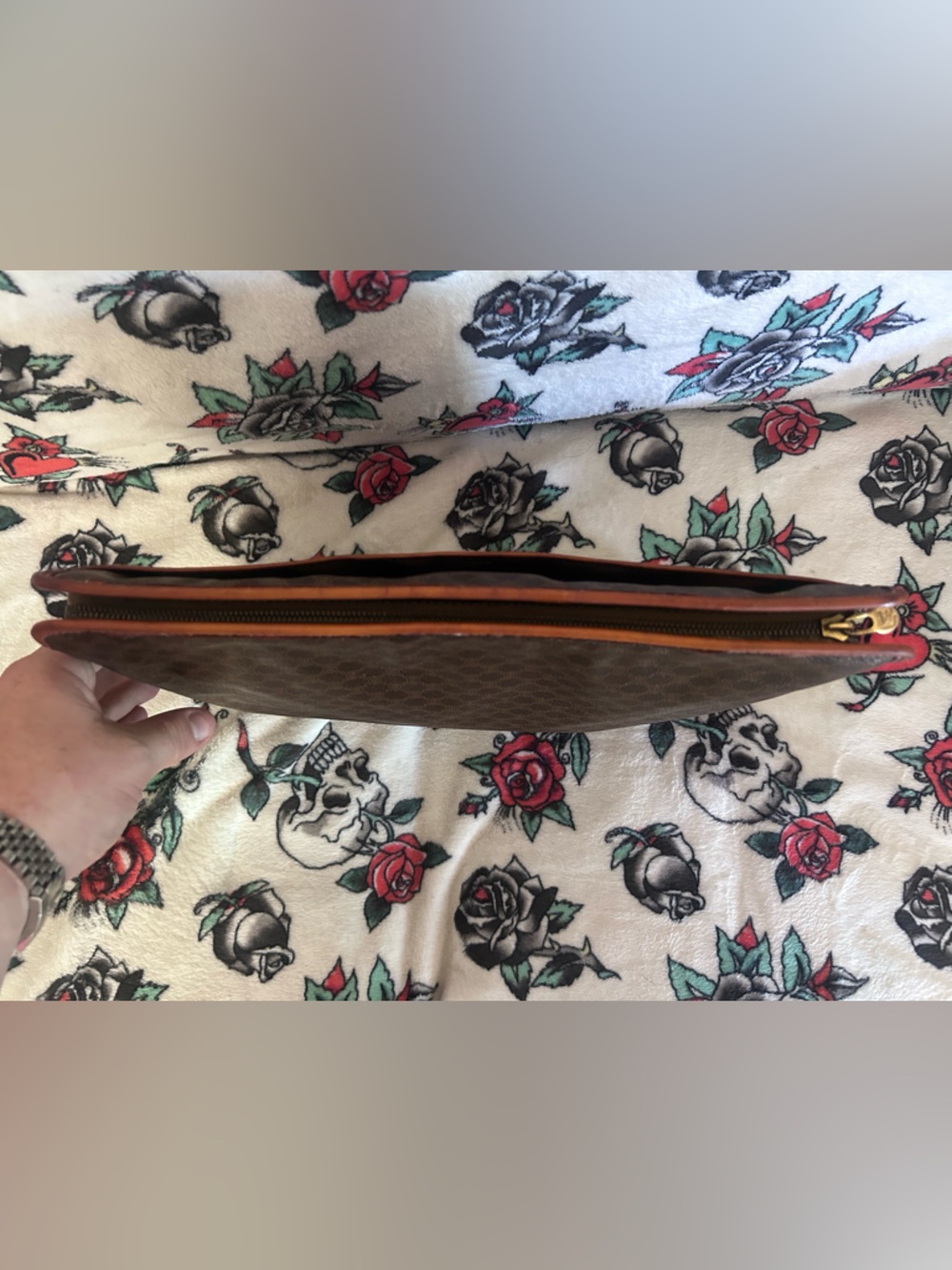 Vintage Celine Triomphe Macadam Portfolio Document Clutch Hand Bag - DM93 - Picture 10 of 16